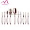 Silicone handle foudation makeup brush cosmetic brush 10pcs oval makeup brush set wholesale