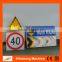 Solar powered speed limit led traffic warning sign