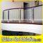 Brushed Stainless Steel Pipe and Glass Balcony Railing Designs