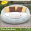 Leisure rattan outdoor round beach sunbed / daybed