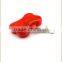 LED Red Pet Bone Collar Tag Safety Blinking Light Dogs Keychain Plastic Generic