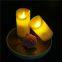 no flame warm white yellow waving perfum customized wedding decoration wax light candle set