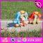 2015 Wooden pulling cart toy with blocks,DIY wooden pull push toy for children,Funny cheap wooden pull toy for baby W05B075-A1
