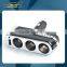 3 Way Diamond Car Cigarette Lighter Adapter Outlets with USB for iPhone , Tablet