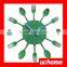 UCHOME Colorfull Wall Clock With Fork And Spoon