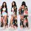 Kimono Duster Cardigan Top Open Front Bell Sleeves Floral Printed Mesh Duster For Women