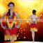 2015 Summer Hot Sale Blackless Tassel Latin Dress V-line Latin Dress