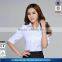 2015 hot sell new custom plain white lady shirts white formal shirts for ladies
