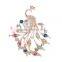 Wholesale fashion apparel accessories peacock shape lady brooch