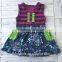 2017 trendy style striped flowers baby girls dress designs
