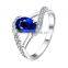 NEW 2017 Fashion Zircon Gemstone 925 Silver Fashion Wedding Jewelry CZ Rings Size 7,8