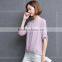 Casual Women Wear Loose Long Sleeve Chiffon Blouses,Wholesale Fashion Polyester Chiffon Women Tops and Blouses