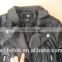Factory wuhan Lady leather pu jacket motorcycle jacket