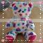 Rainbow colorful bear with full heart nice hot sale plush bear toy