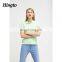 2016 new women 100% cotton polo t-shirts plain mint green design