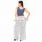 100%Cotton Women Wear Floral Printed Loose Wide Leg Lounger Vintage Style Palazzo Yoga Pants Trousers