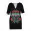 new design women summer casual printed t shirt dress