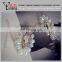 Factory main product !4.5*2.5CM Clear Silver beaded pearl wedding Dress flower Appliques