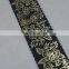 High fashion gold printed elastic ribbon for garment decoration