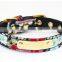 Printed Stainless Steel Iron Sheet Pet PU Collar Leash Training Dog Rope Pet Neck Chain Pet Supplies
