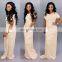 Womens Summer Stripe extra long short sleeve maxI jersey casual dresses