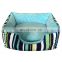 Washable Customized Size And Color Stripe Pet Bed For Dogs Or Cats