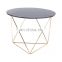 Round small  coffee table tempered glass top factory sell directly