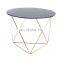 Round small  coffee table tempered glass top factory sell directly