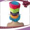 adult rainbow color tall bucket party crazy hats