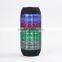 2015 fashionable colorful portable wireless led light pulse bluetooth speaker with fm