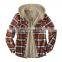 2021 Christmas Amazon Independent Station Hot Sale New European and American Men's Hooded and Fleece Shirt Jacket