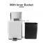 20L 30L pedal bin stainless steel waste bin trash can
