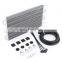 6 pass row AN6 Radiator Remote Aluminum Transmission Oil Cooler Radiator Converter Kit with Hose and Mounting Kit