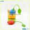 2015 Newest Design Flower Shape Silicone Tea Infuser Tea Strainer Silicone Tea Bag