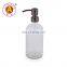 Hot selling with stopper lid 300ml square shape glass skincare bottle