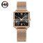 Hannah Martin 1082 Fashionable Quartz Watch Sets Square Dial Waterproof Wristwatches Ladies Women