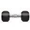 Custom Gym Mancuernas kurzhantel equipment weight lifting dumbbell set man Fitness black rubber hex Dumbbell Sets
