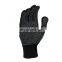 13G Nylon Seamless Knitted Black Household Cleaning Gloves Nylon Gloves With PVC Dots