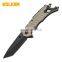 Amazon High Quality Outdoor Multifunctional Folding Knife Camping survival self-defense knife With Flint for Pocket Knife
