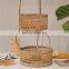 Hot Selling 3 Tiers Round Seagrass Hanging Fruit Seagrass Basket Decor Storage Basket Cheap Wholesale