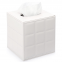 Square Leather Tissue Box Cover Decorative Tissue Box Holder for Dresser Bathroom Decor