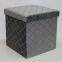 Foldable storage pressed velvet ottoman