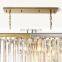 Modern American Crystal Glass Rod Pendants Chandelier Lighting Fixture For Living Room Dining Room Kitchen Island Foyer Lobby