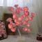 Plastic Rose Flowers LED Tree Table Lamps 24Led Rose Table Gift for Girls Woman Home Decor Battery Powered decorative flowers