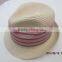 certificated paper braided promotional folding straw hat with belt buckle