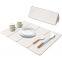 Factory Wholesale 4-Fold Large Foldable Diatomite Stone Dish Drying Mat