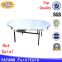 Metal plywood top foldable round dining banquet table with wheels wholesale in restaurant tables