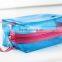 Transparent Clear PU or PVC Leather Tote Cosmetic Bag with Ziplock for women