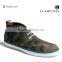 Fashion army green leather high cut men casual sneakers shoes for men