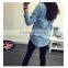 fashionable bangkok jeans clothing wholesale ladies denim shirt